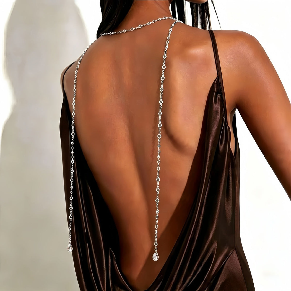 Elegant Floral Backdrop Body Chain
