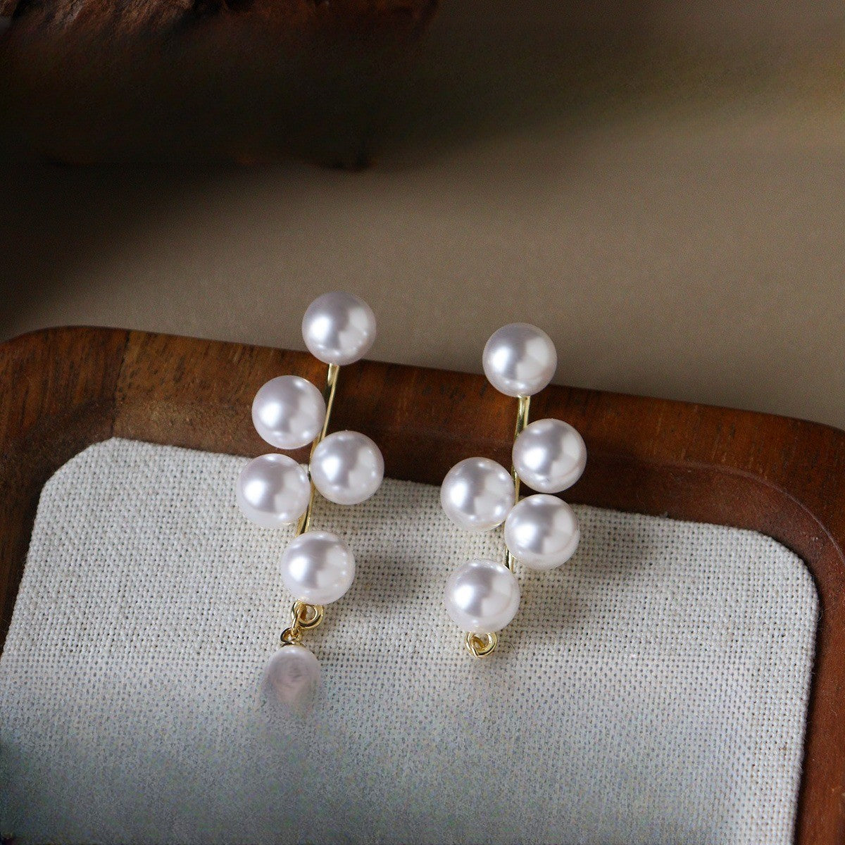 Elegant Faux Pearl C-Hoop Earring Set