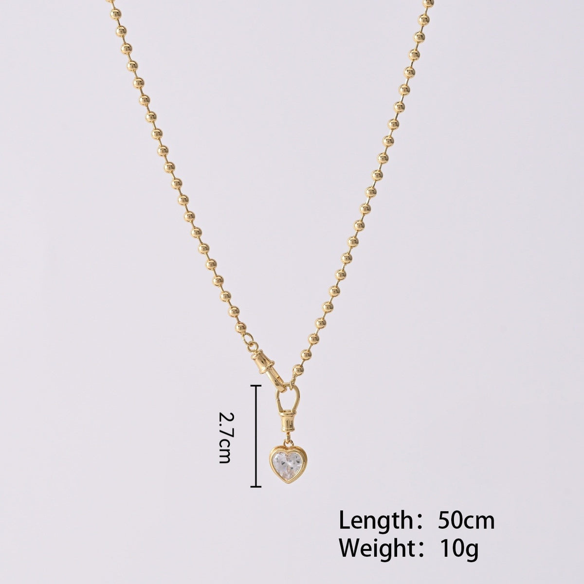 Romantic Dual Heart Beaded Necklace