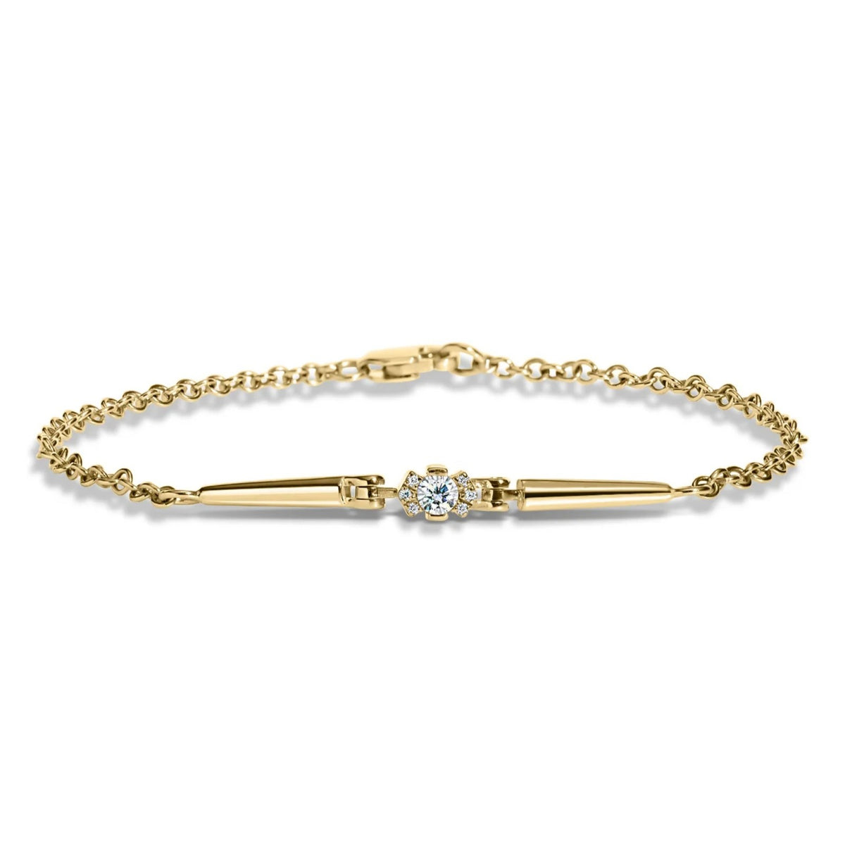 Dainty Geometric Bar Chain Bracelet
