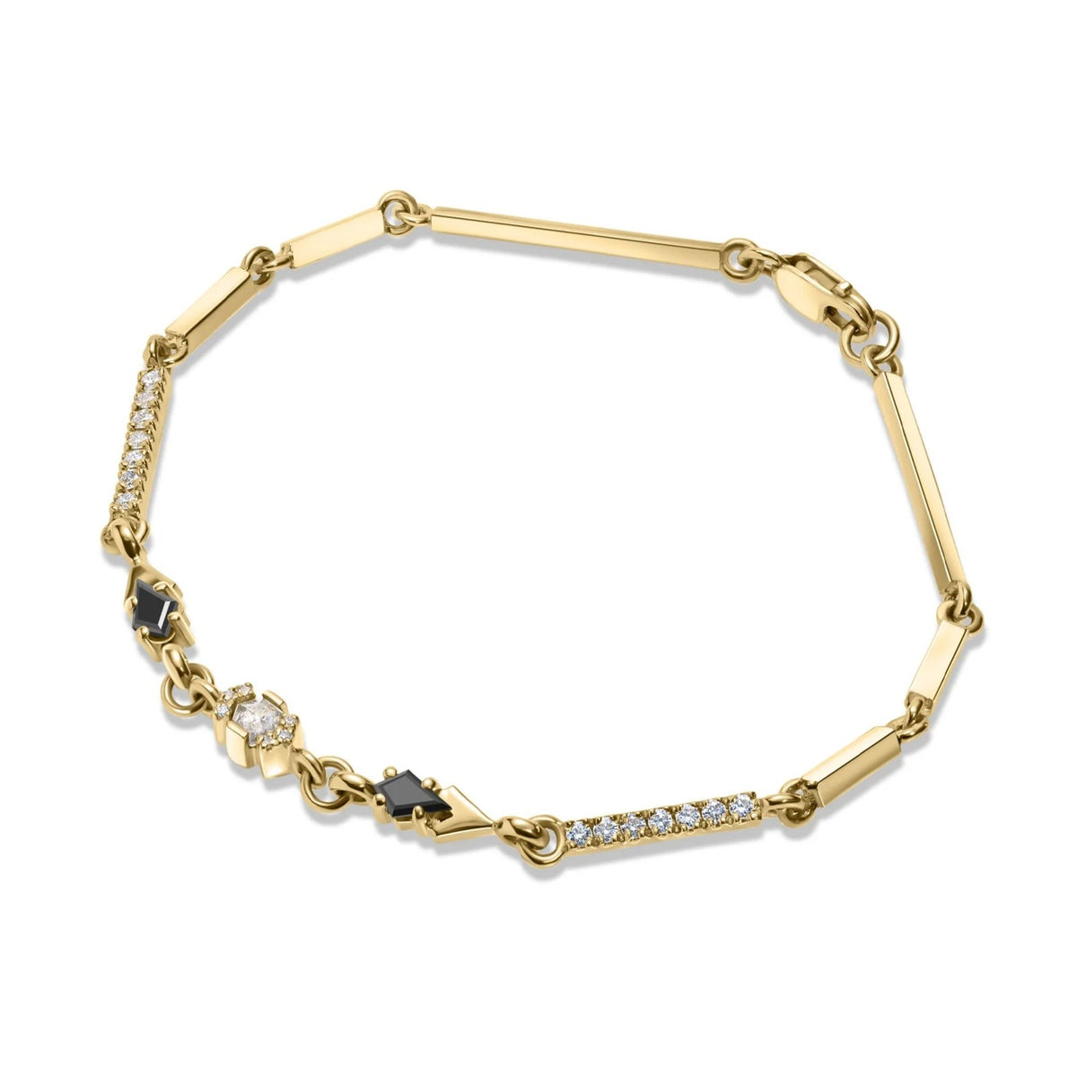 Dainty Geometric Bar Chain Bracelet