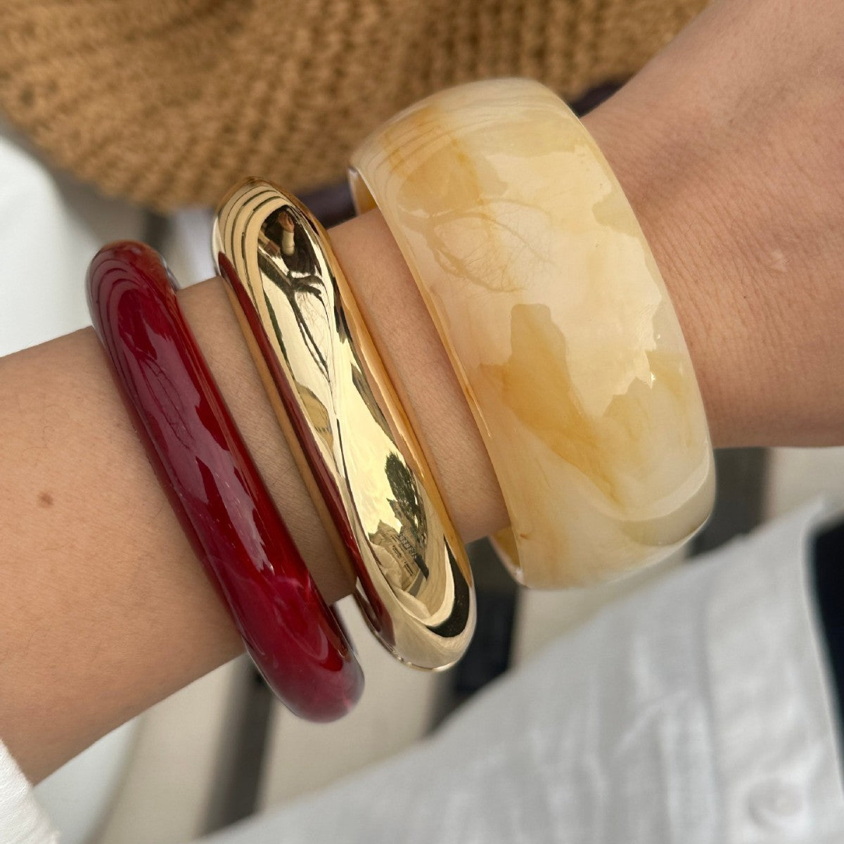 3pc Elegant Mixed Bangle Set