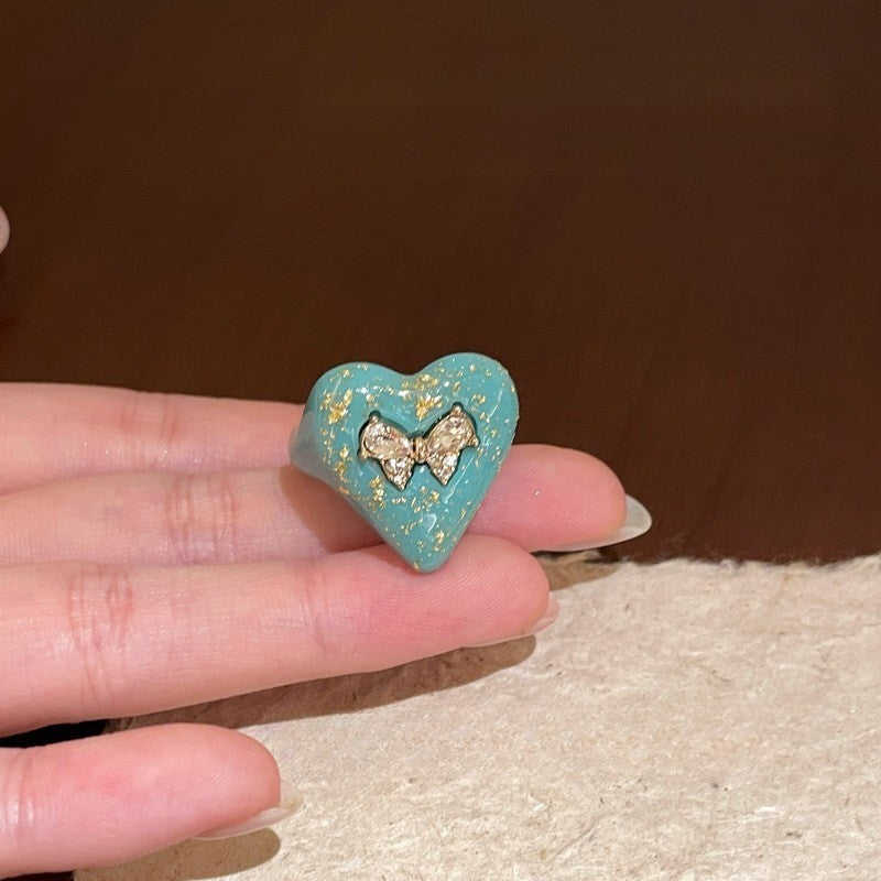 Playful Resin Heart & Star Ring Set