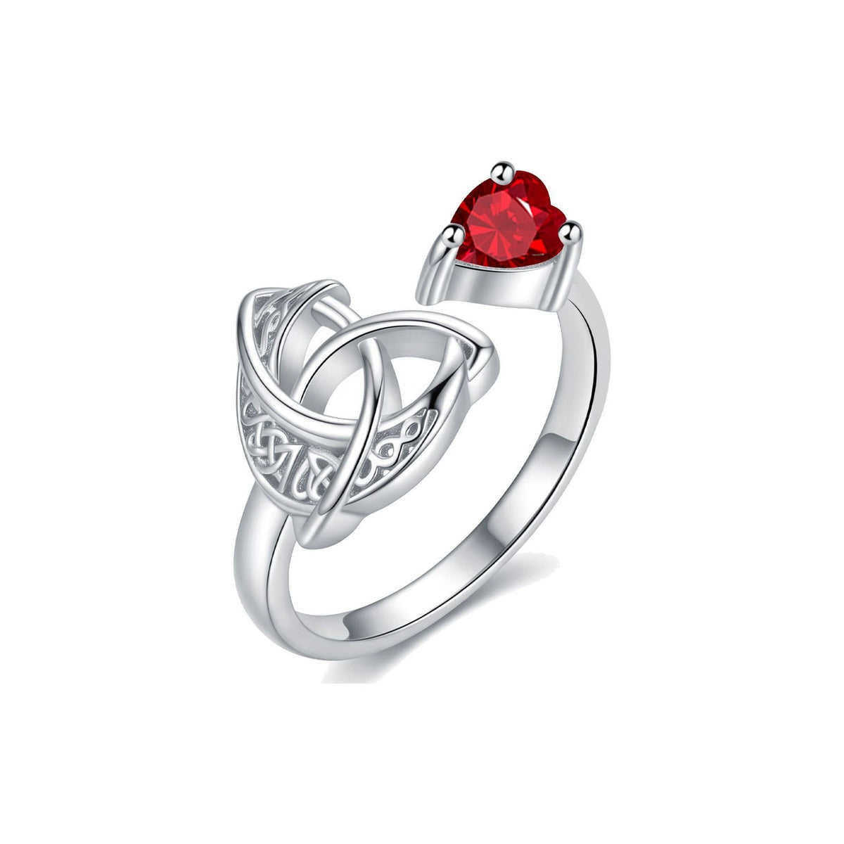 Adjustable Romantic Witch Knot Birthstone Ring