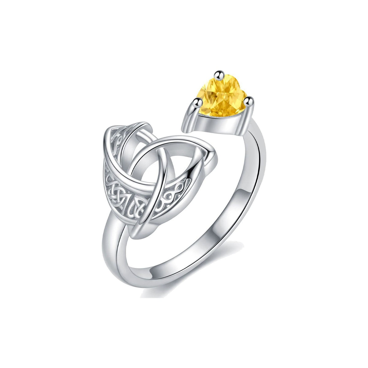Adjustable Romantic Witch Knot Birthstone Ring