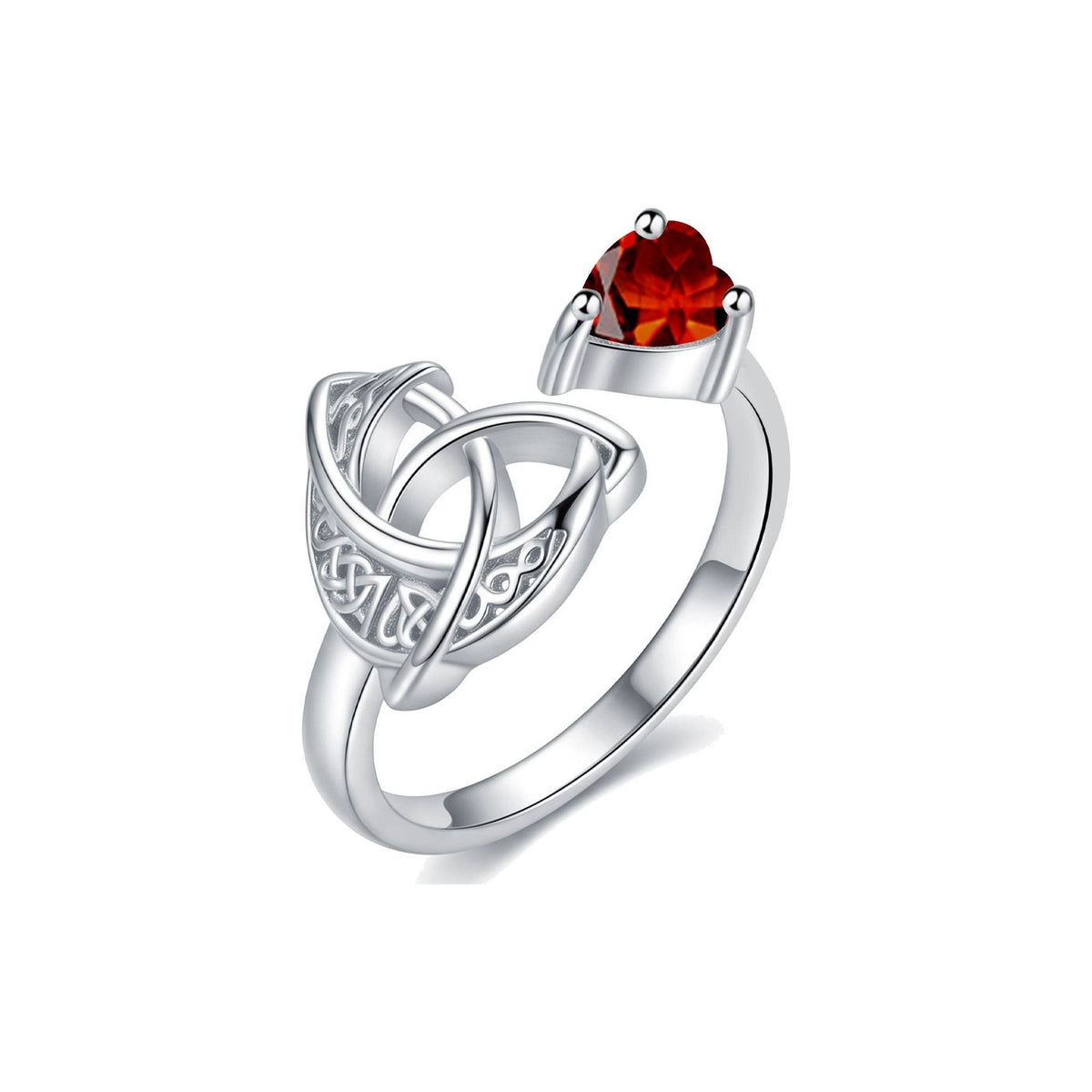 Adjustable Romantic Witch Knot Birthstone Ring
