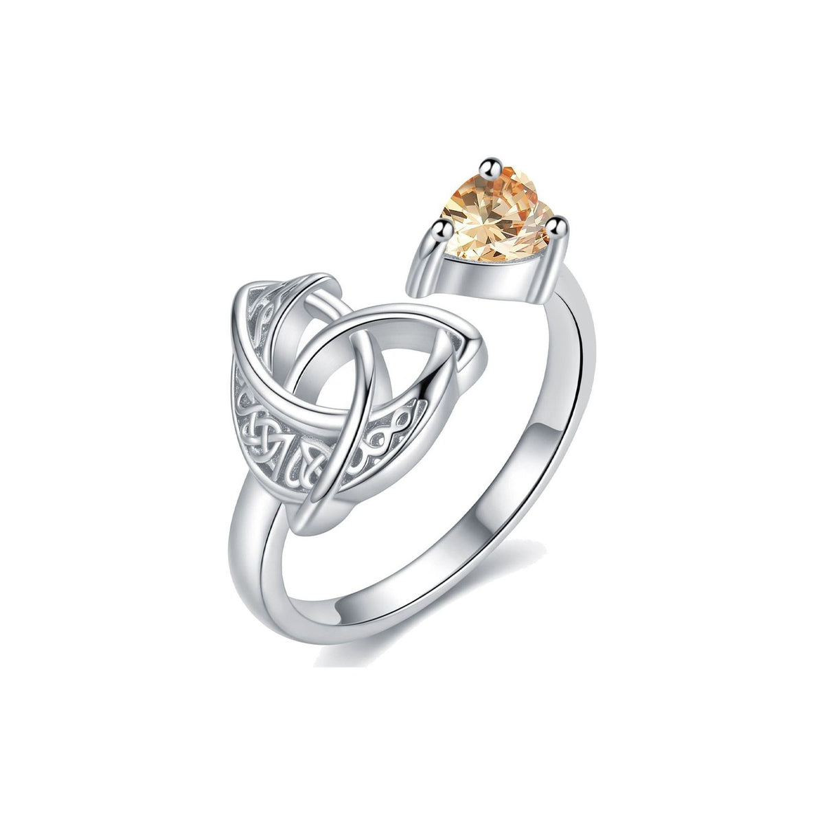 Adjustable Romantic Witch Knot Birthstone Ring