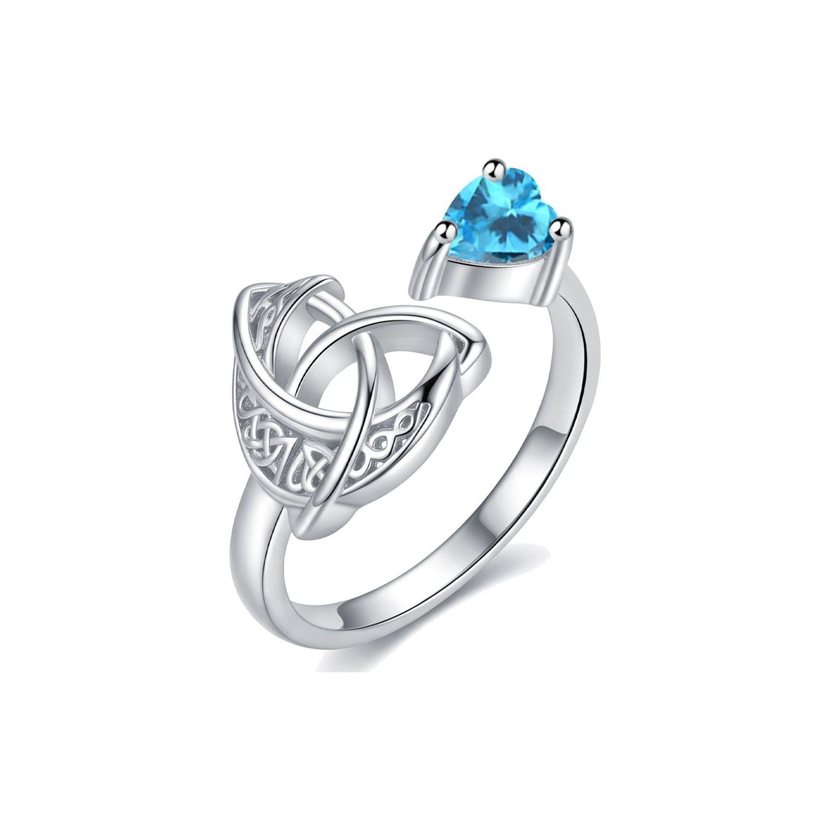 Adjustable Romantic Witch Knot Birthstone Ring