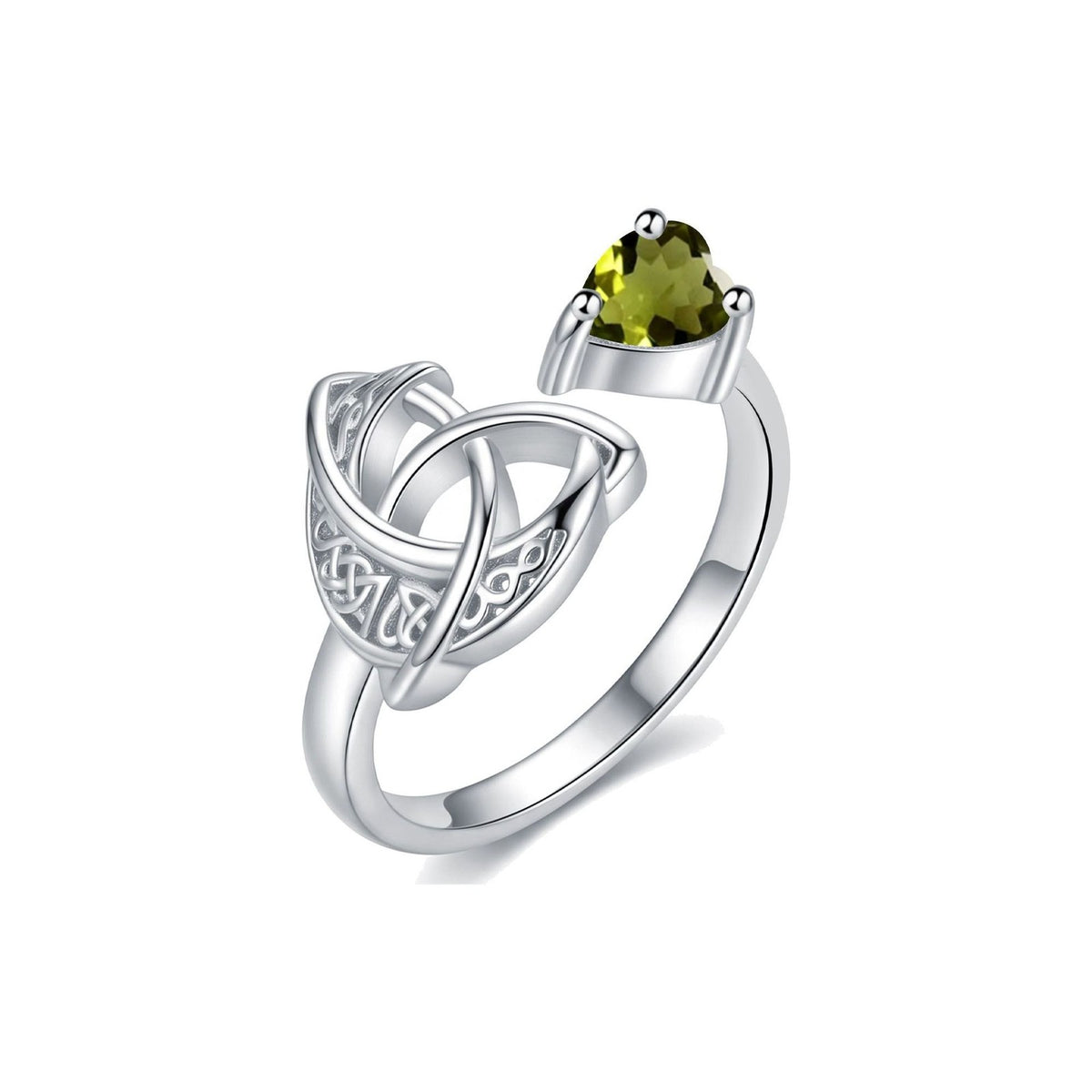 Adjustable Romantic Witch Knot Birthstone Ring
