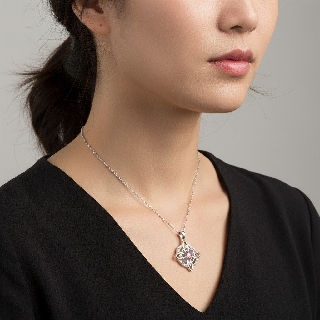 Dainty Celtic Knot Heart Necklace