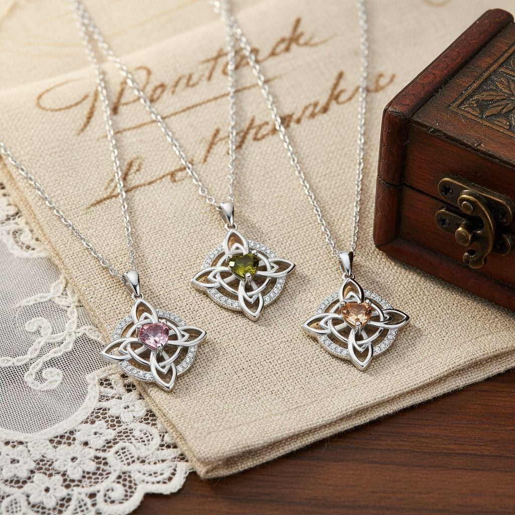 Dainty Celtic Knot Heart Necklace