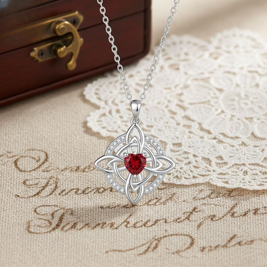 Dainty Celtic Knot Heart Necklace