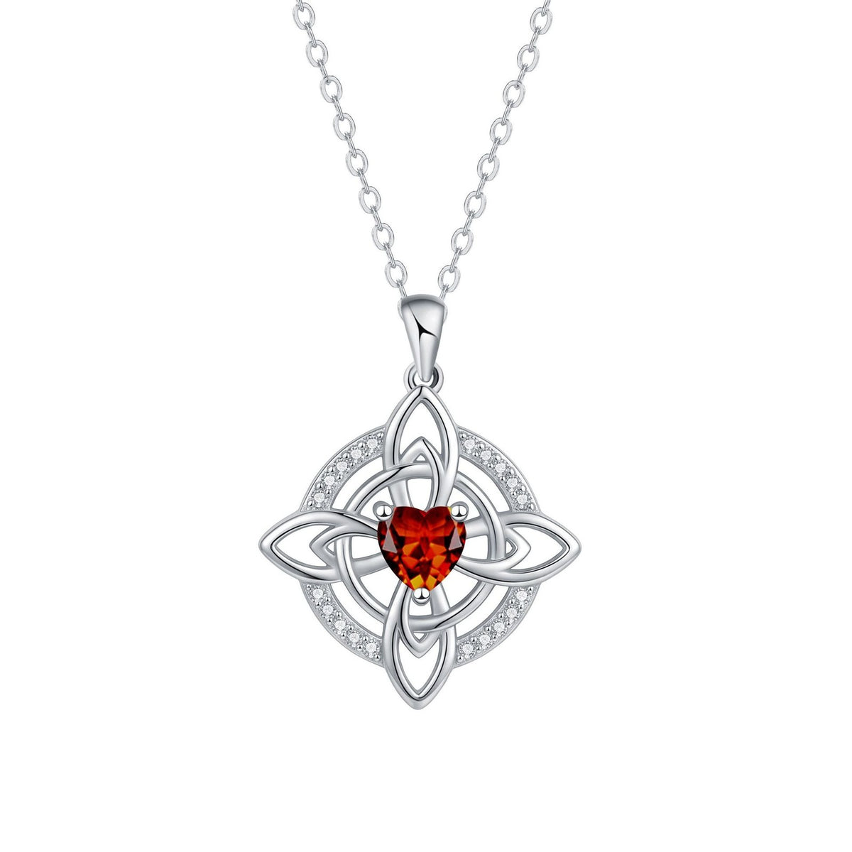 Dainty Celtic Knot Heart Necklace