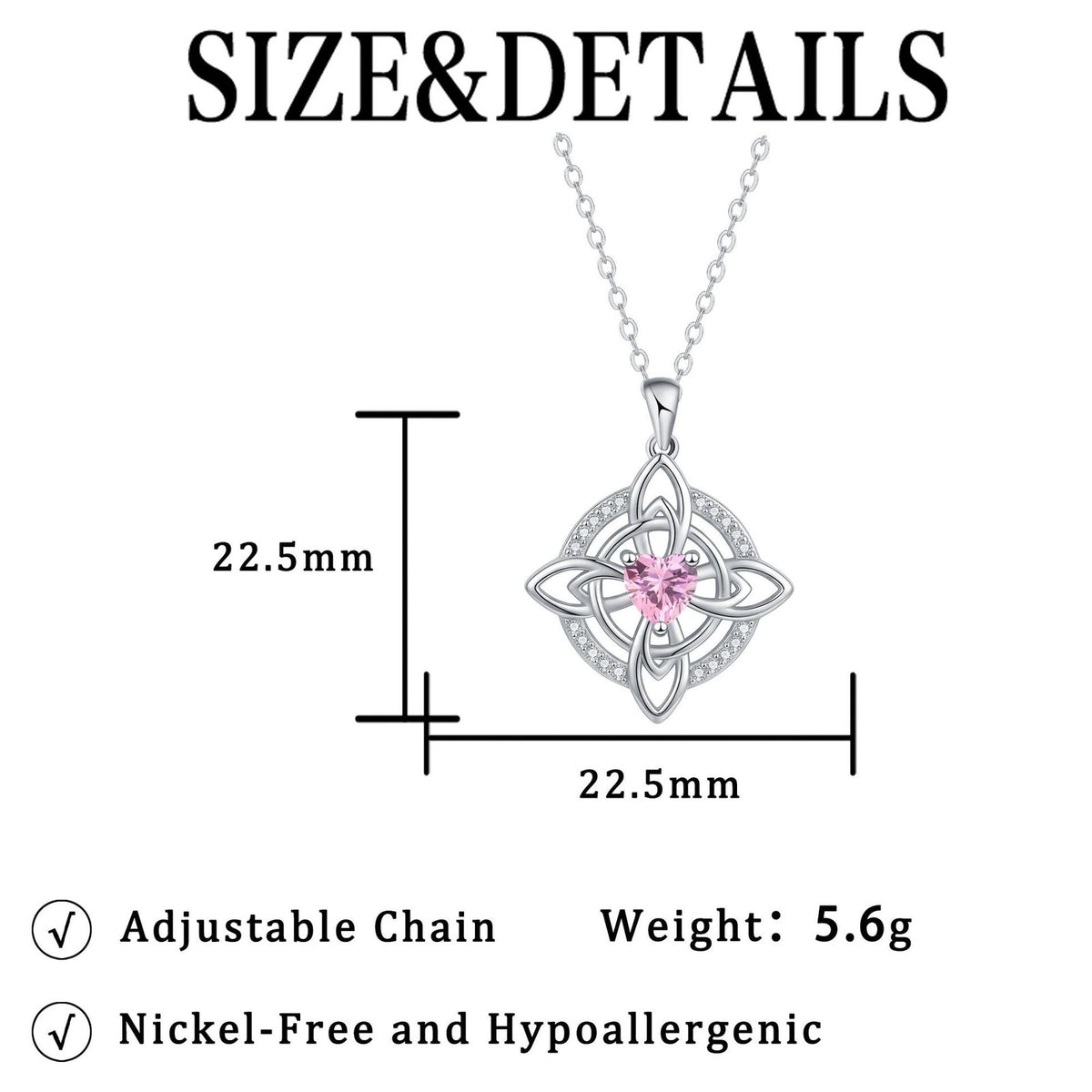 Dainty Celtic Knot Heart Necklace