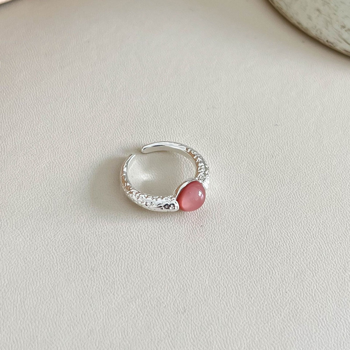 Vintage Natural Stone Adjustable Open Ring