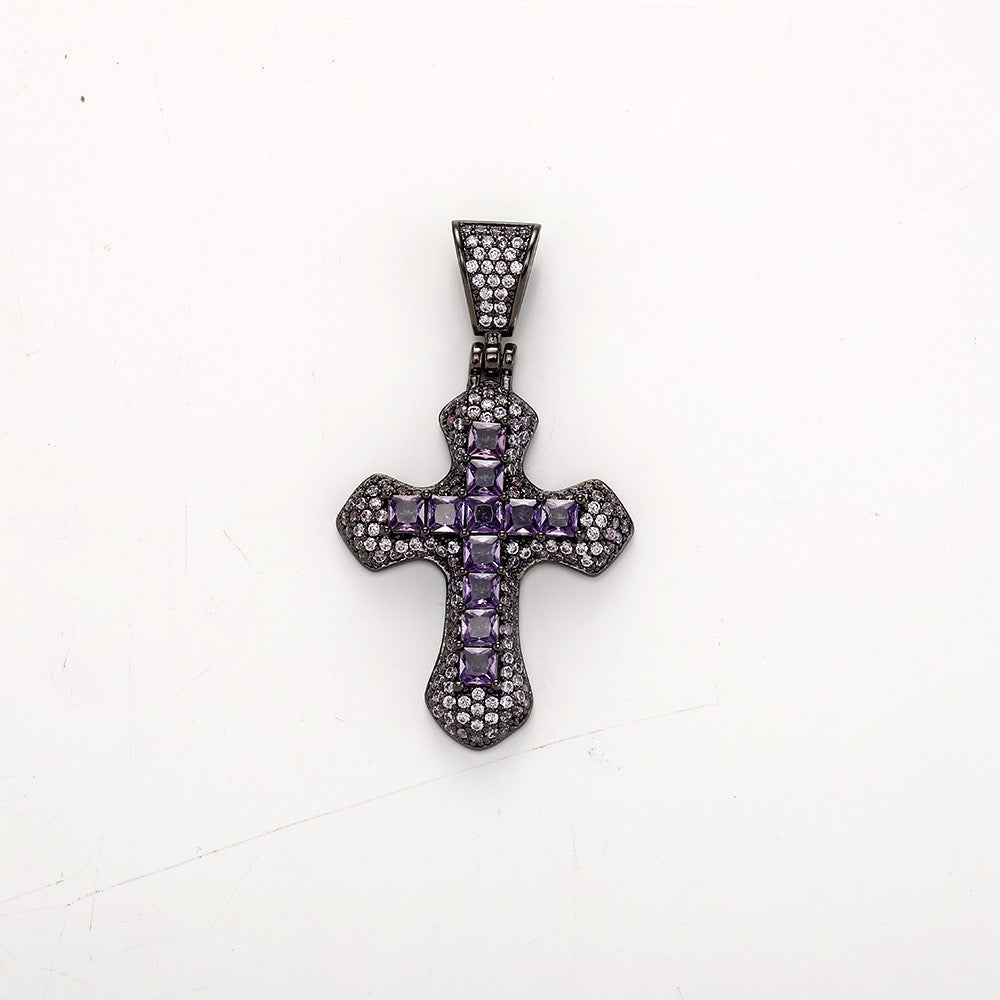 Classy Iced Out Cross Pendant Necklace