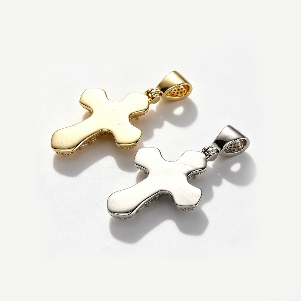Classy Iced Out Cross Pendant Necklace
