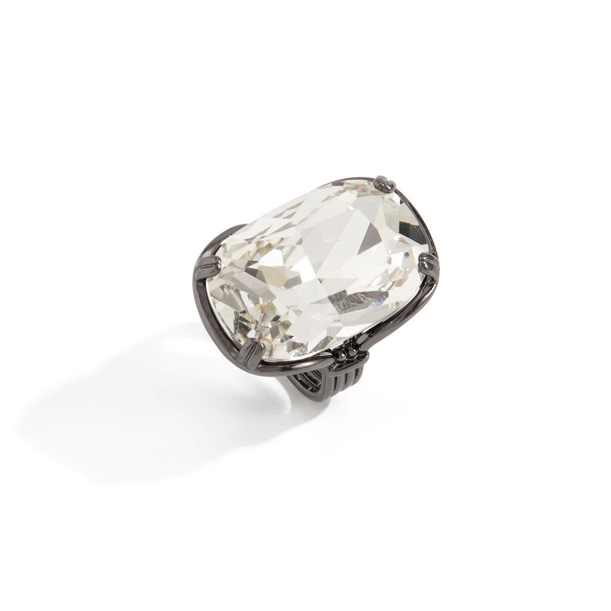 Classy Floral and Cushion Cut Ring