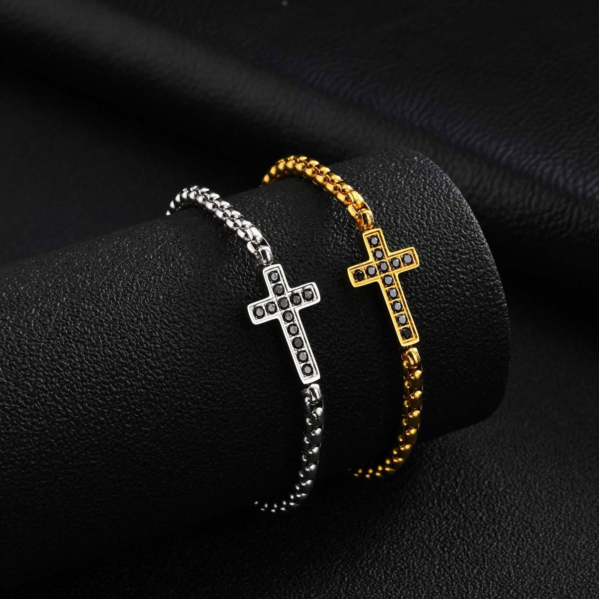 Classy Cubic Zirconia Cross Bracelet