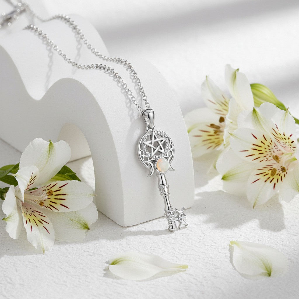 Boho Celestial Star Key Necklace