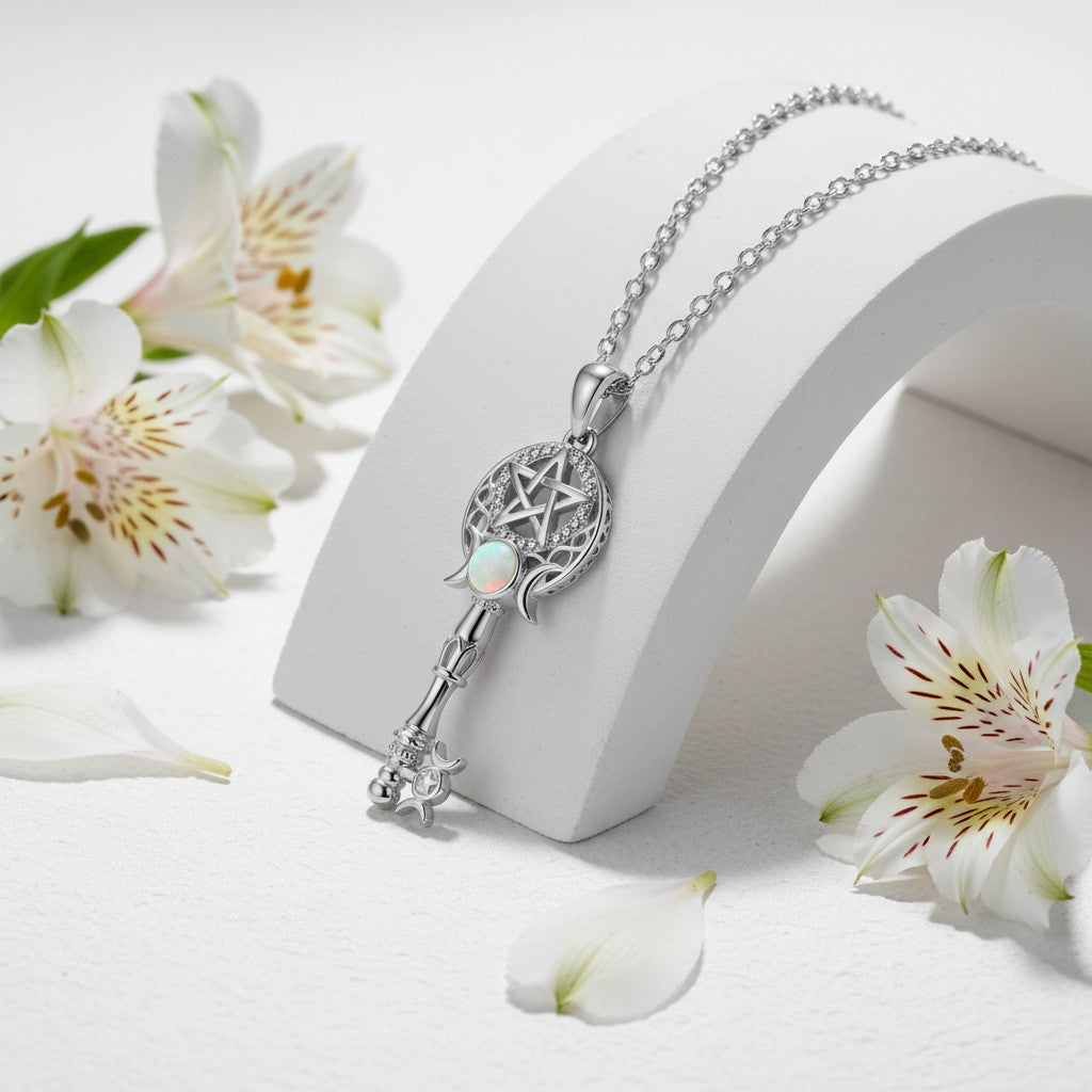 Boho Celestial Star Key Necklace