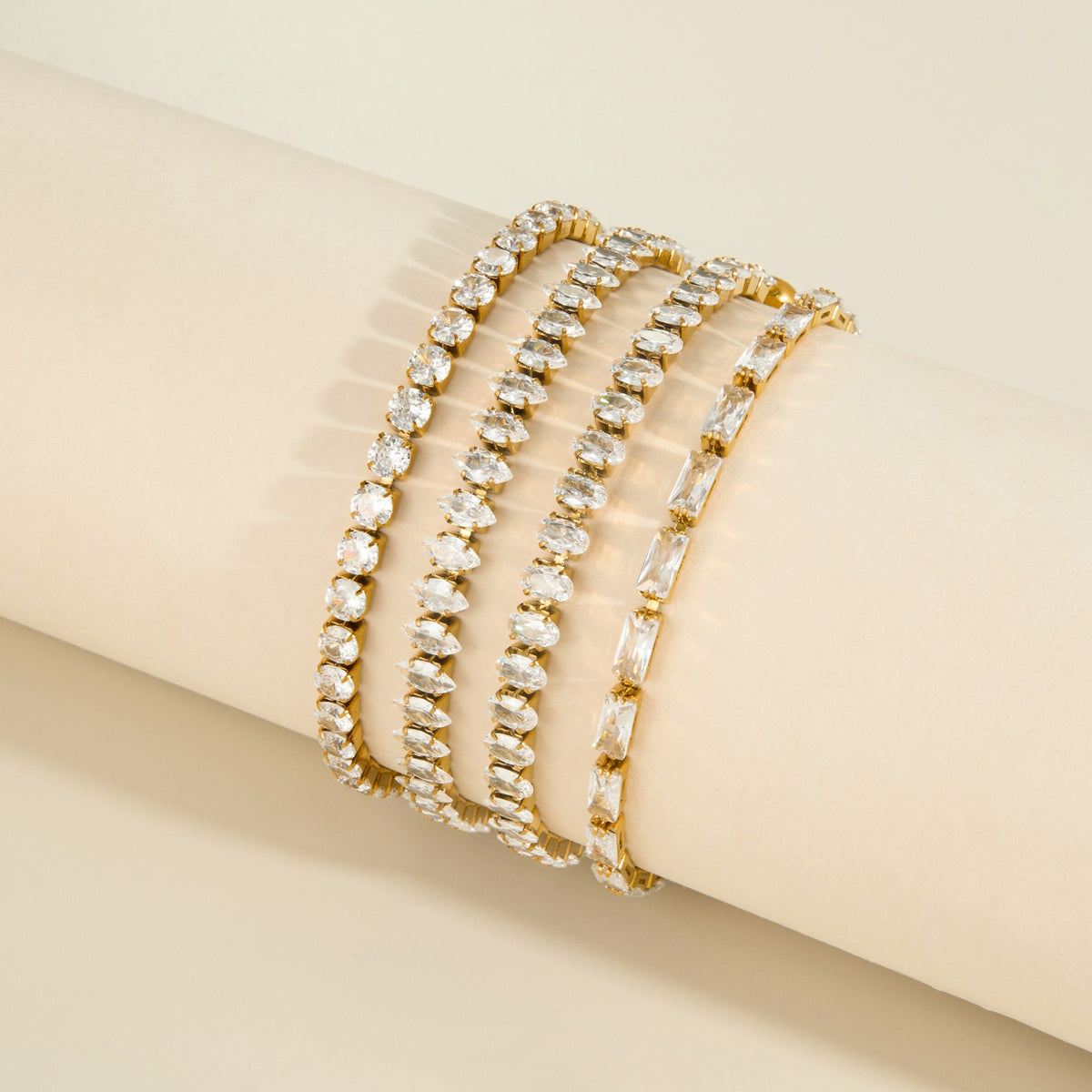 Elegant Mixed Cut Cubic Zirconia Bracelet