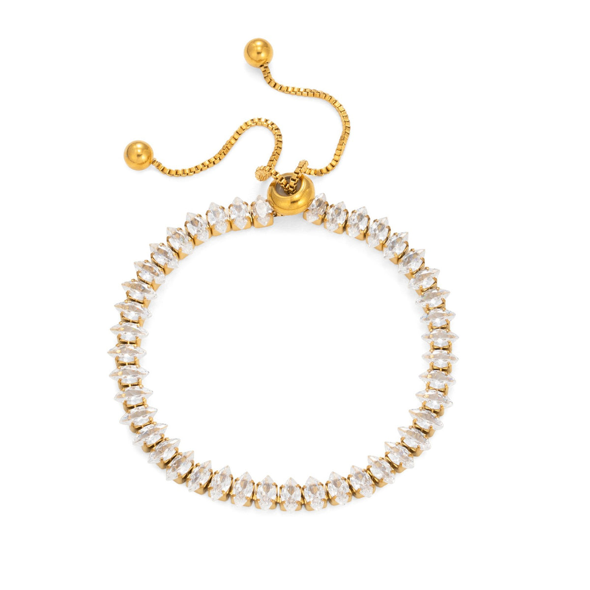 Elegant Mixed Cut Cubic Zirconia Bracelet