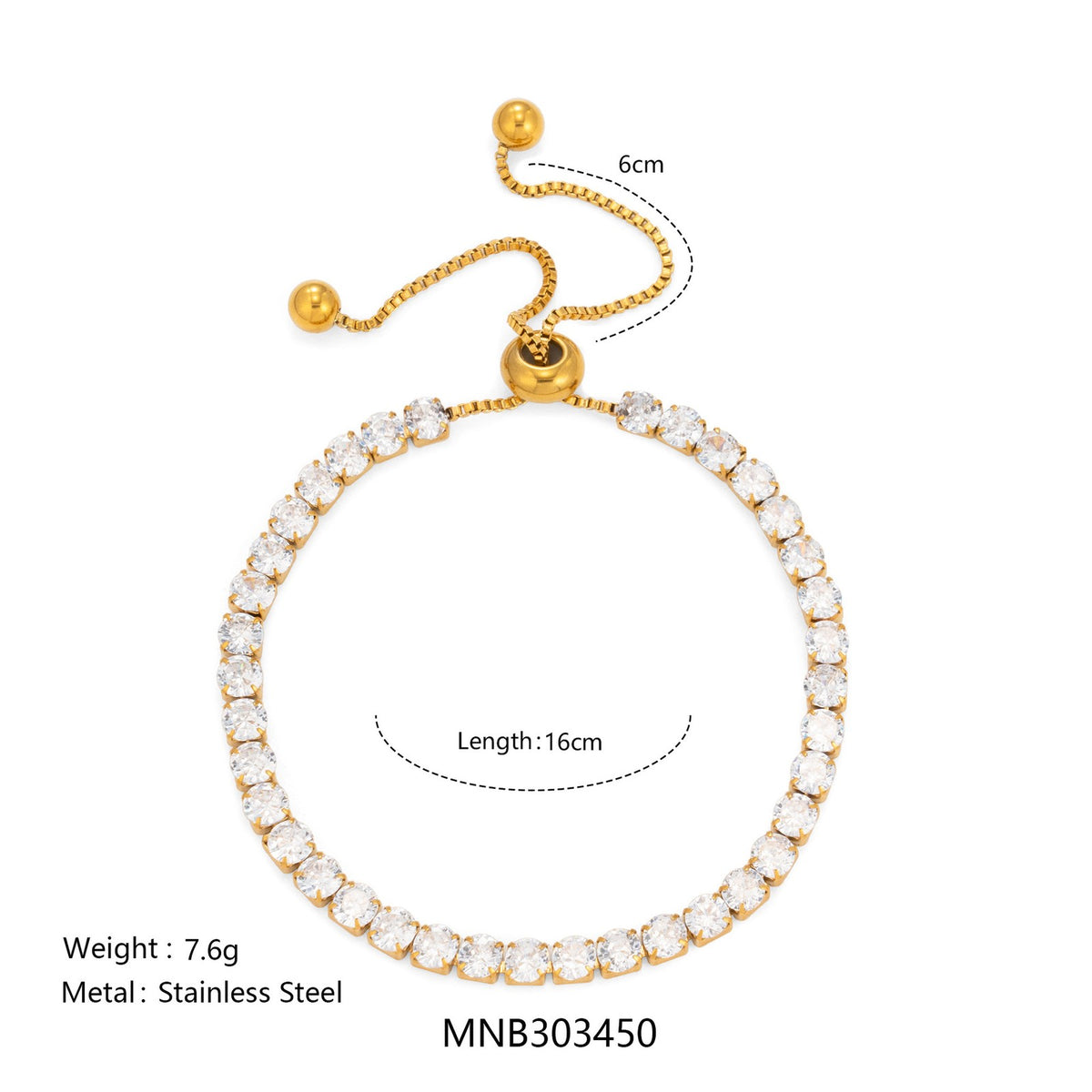 Elegant Mixed Cut Cubic Zirconia Bracelet
