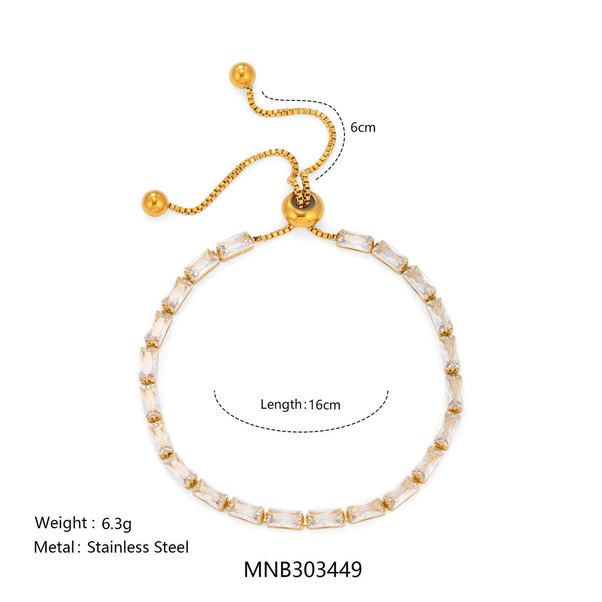 Elegant Mixed Cut Cubic Zirconia Bracelet