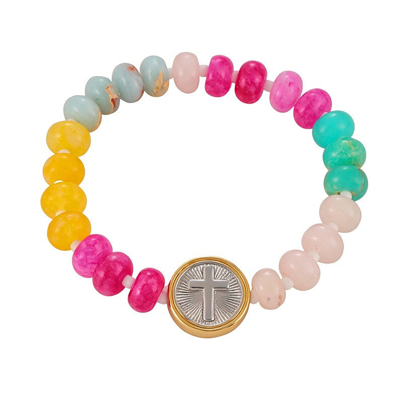 Classy Multi-Color Beaded Charm Bracelet Set