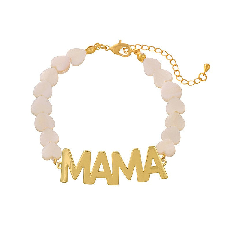 Sweet Mama & Mom Letter Charm Bracelet Set