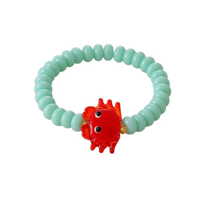 Playful Nautical Starfish & Crab Bracelet Set