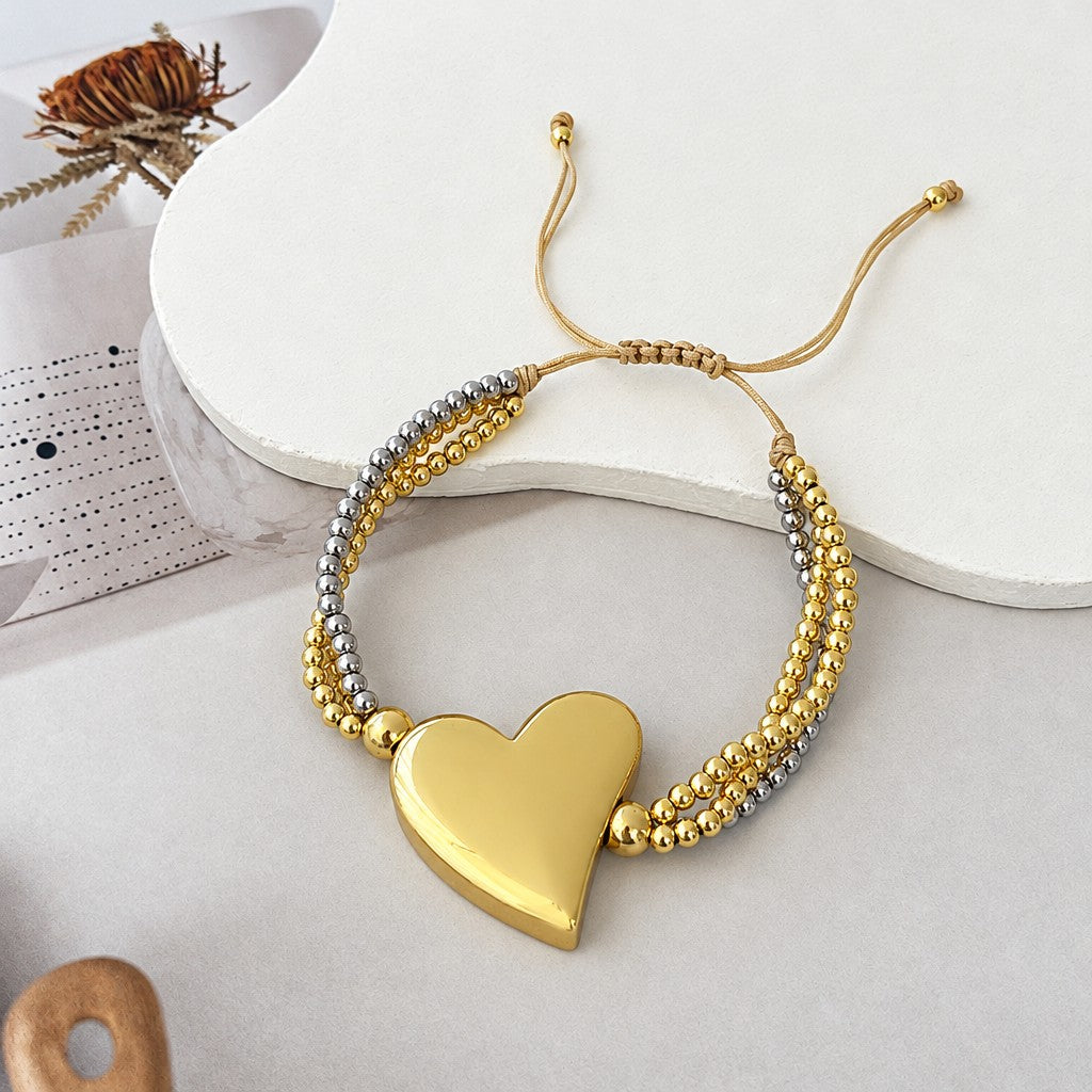 Boho Multi-Strand Beaded Charm Bracelet Set
