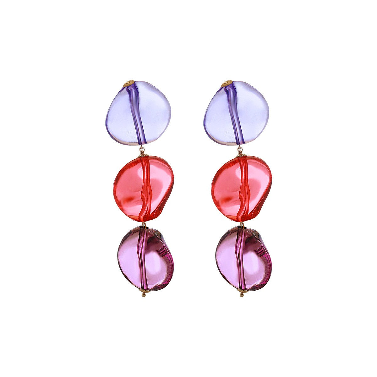 Classy Multi-Color Resin Drop Earrings