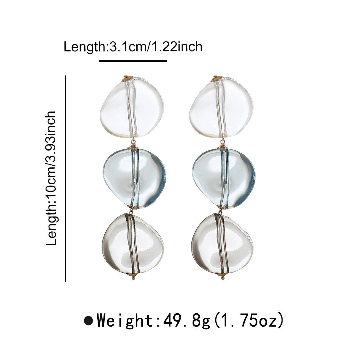 Classy Multi-Color Resin Drop Earrings
