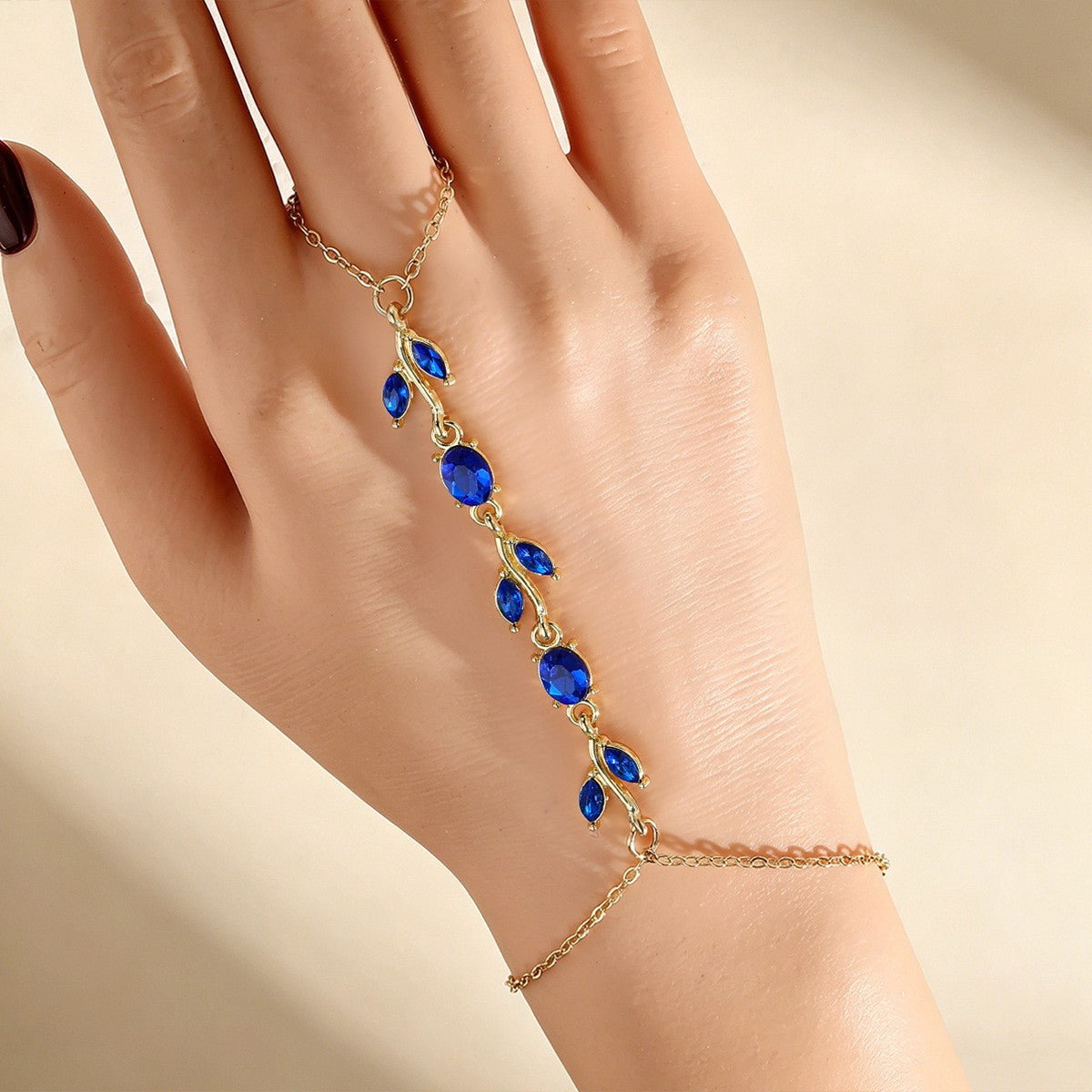 Romantic Purple Leaf Vine Hand Chain