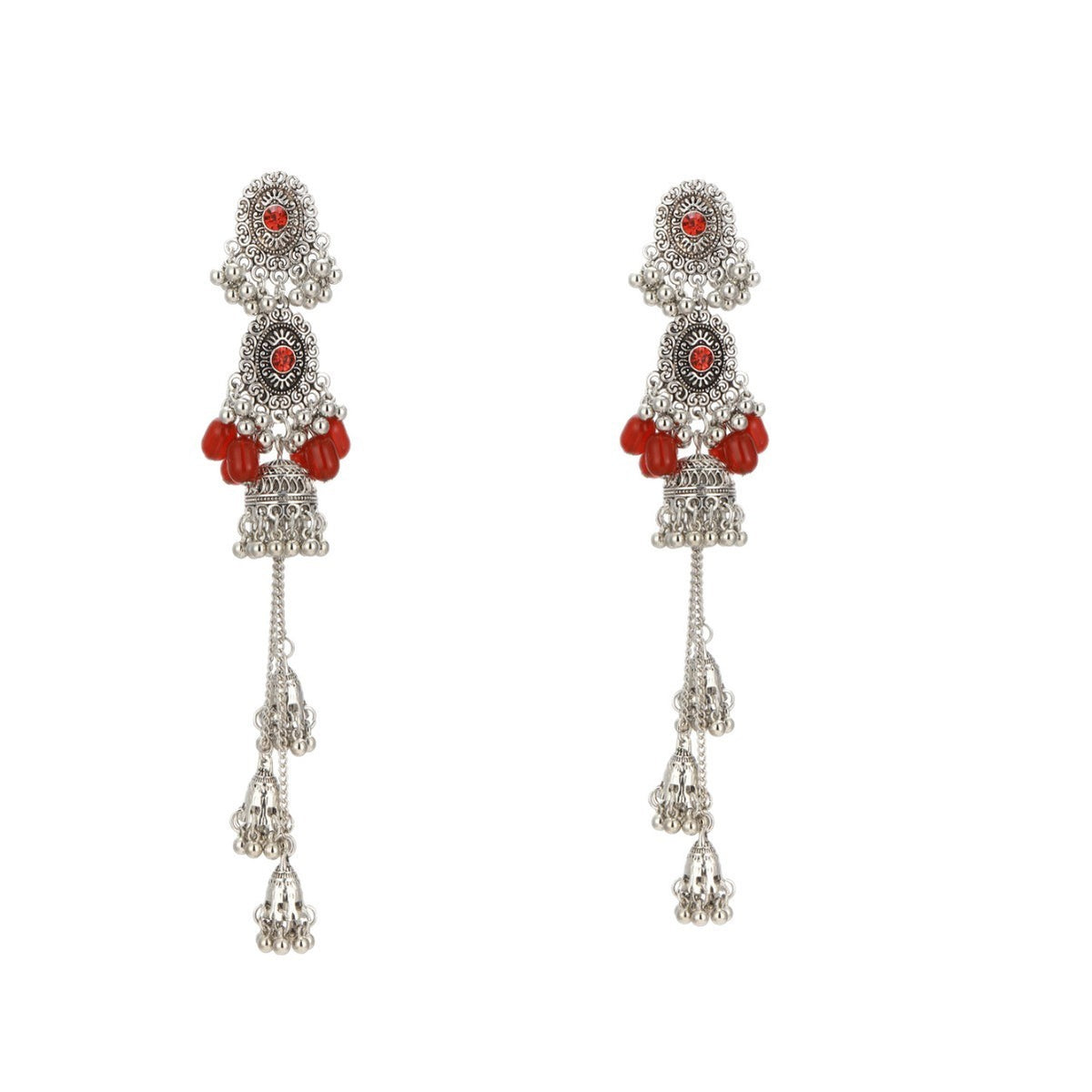 Classy Vintage Ethnic Bell Tassel Earrings