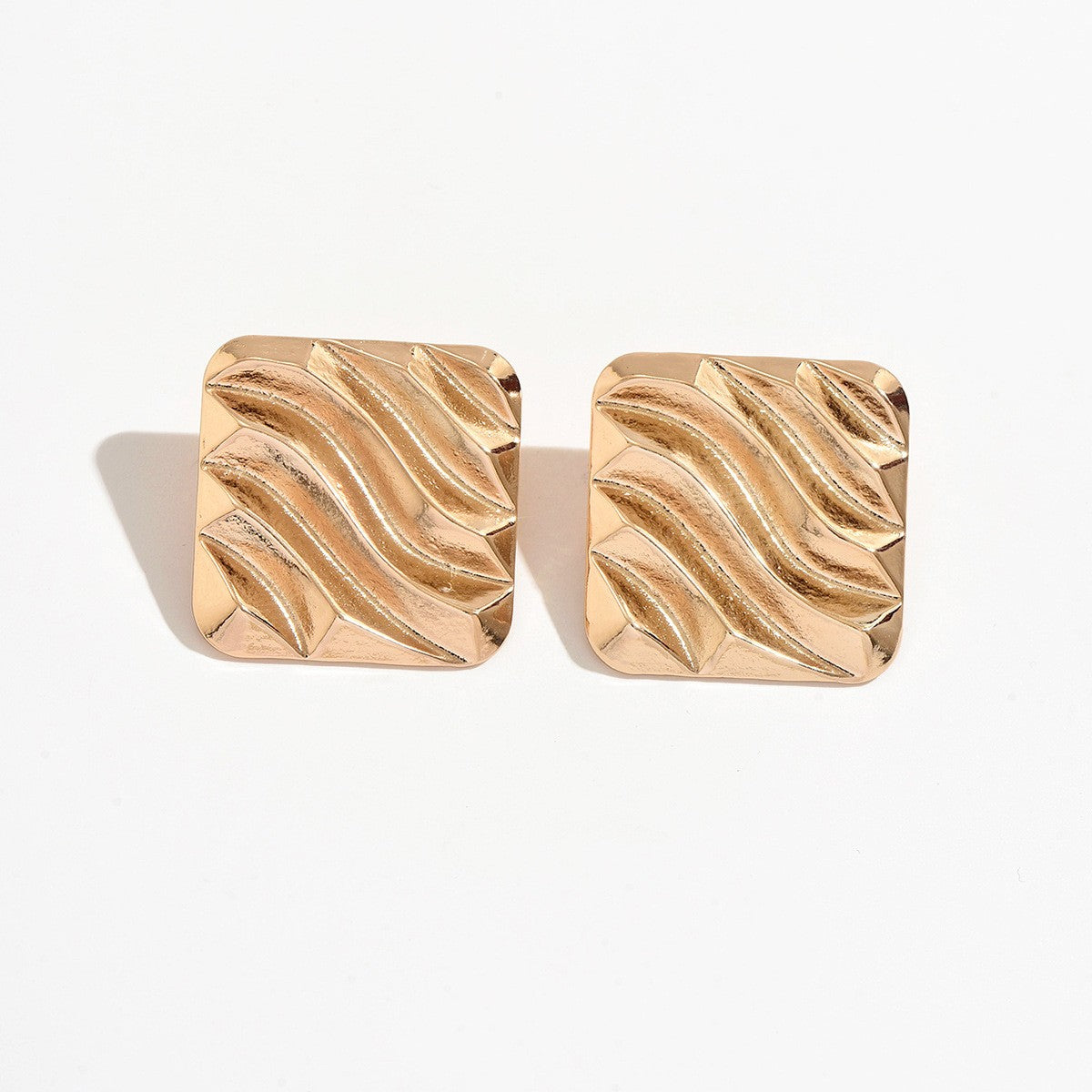 Classy Textured Floral & Geometric Earring Set