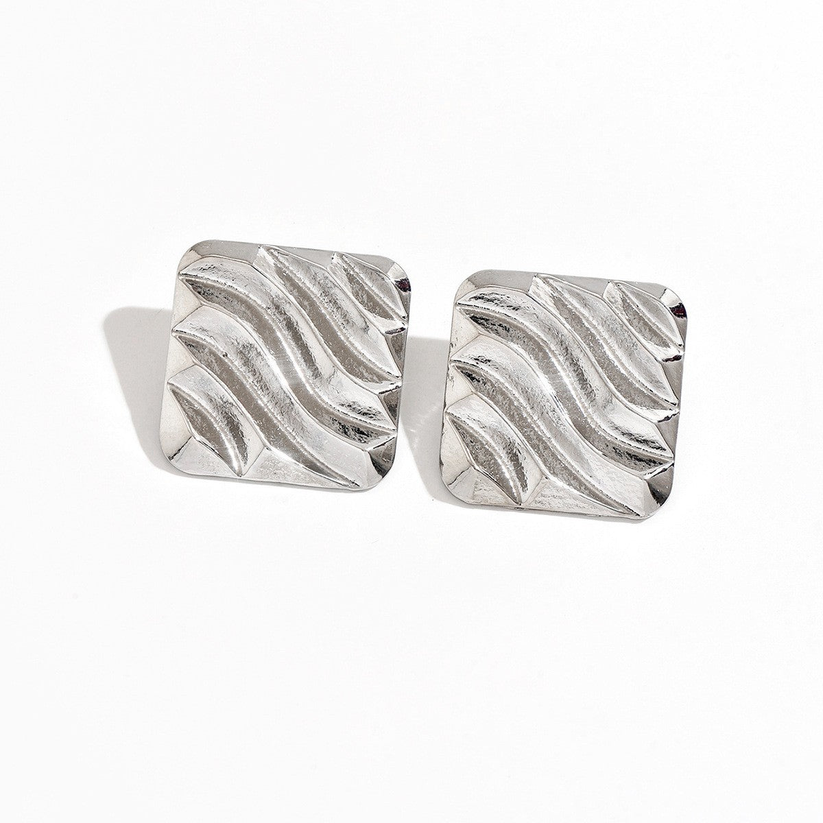 Classy Textured Floral & Geometric Earring Set