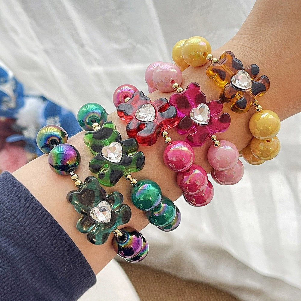 Playful Candy Resin Bear Bracelet