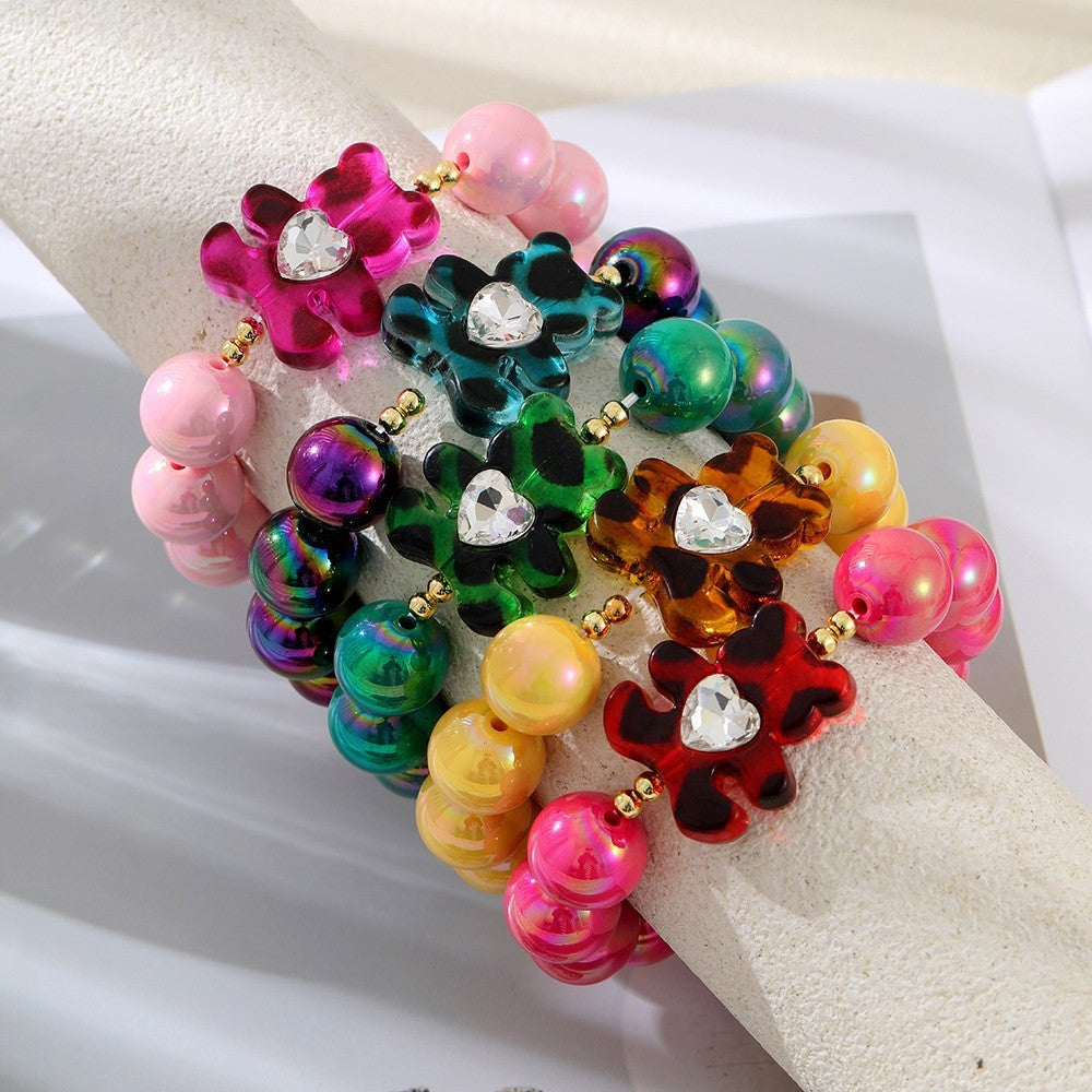Playful Candy Resin Bear Bracelet