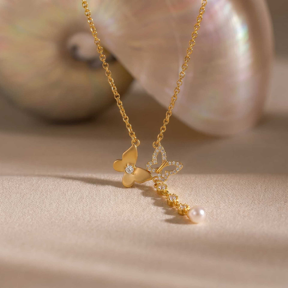 Dainty Zircon Cross Y-Necklace