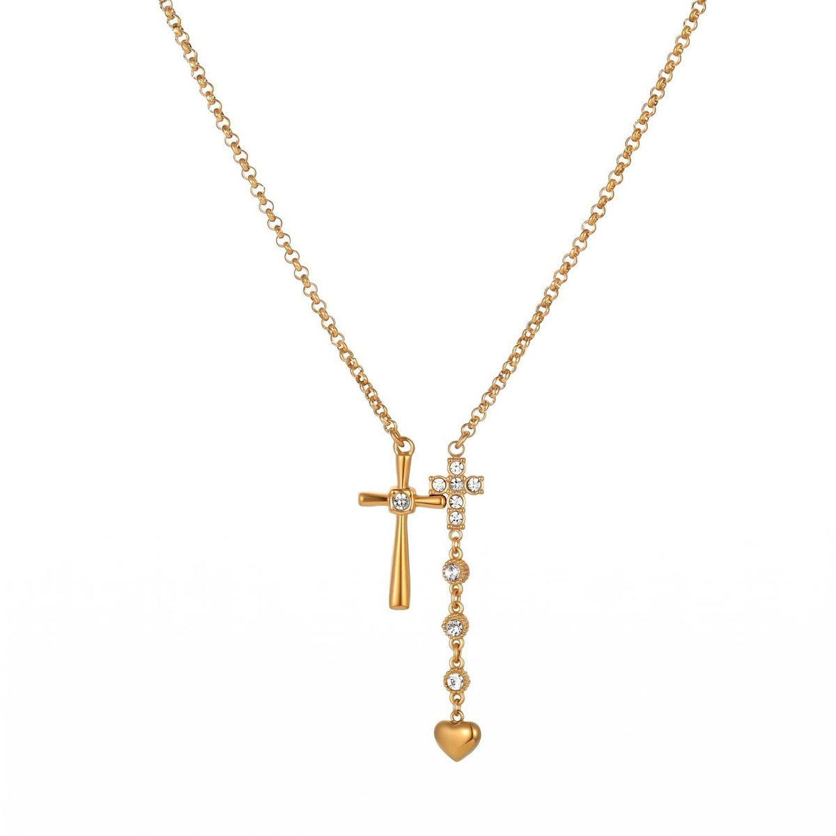 Dainty Zircon Cross Y-Necklace