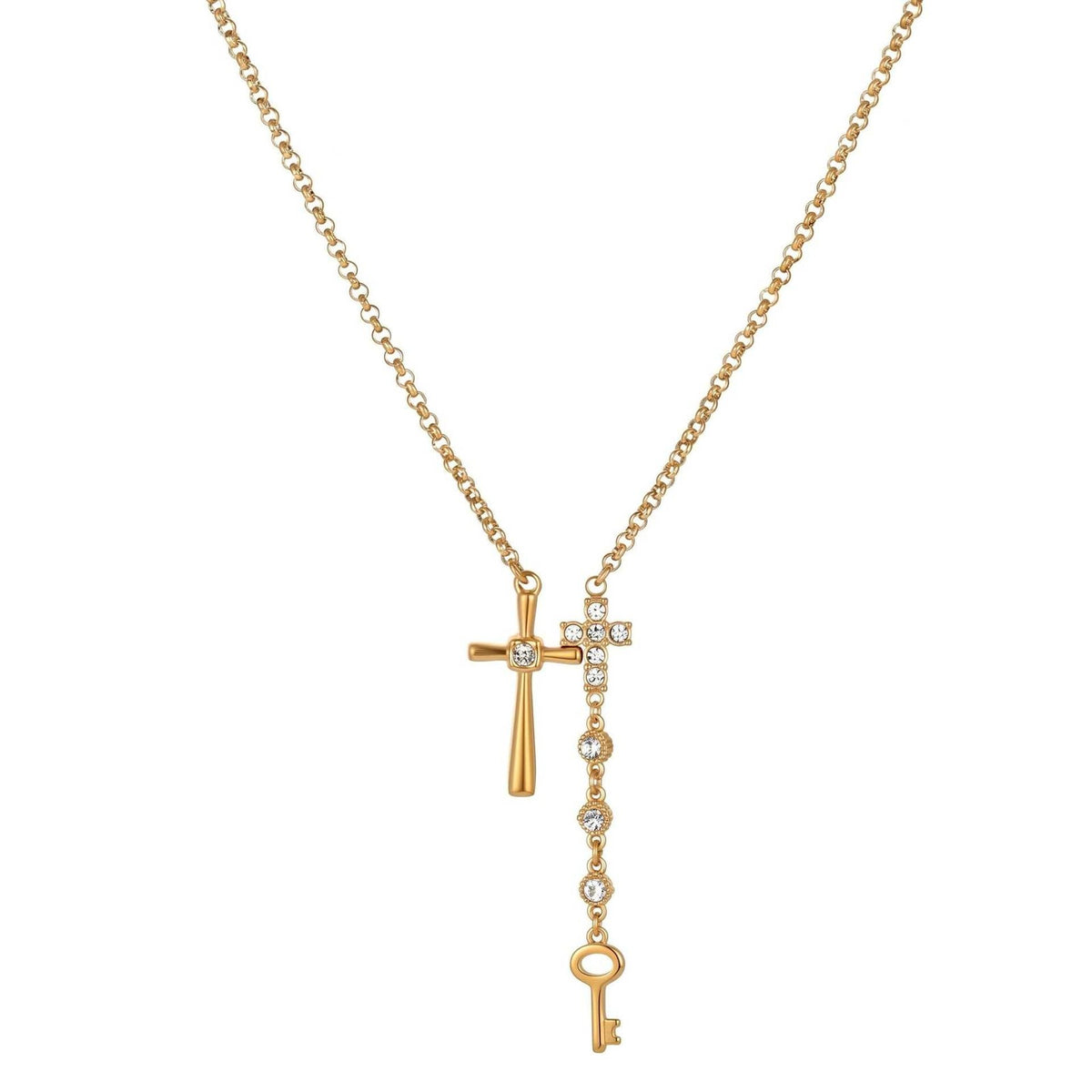 Dainty Zircon Cross Y-Necklace
