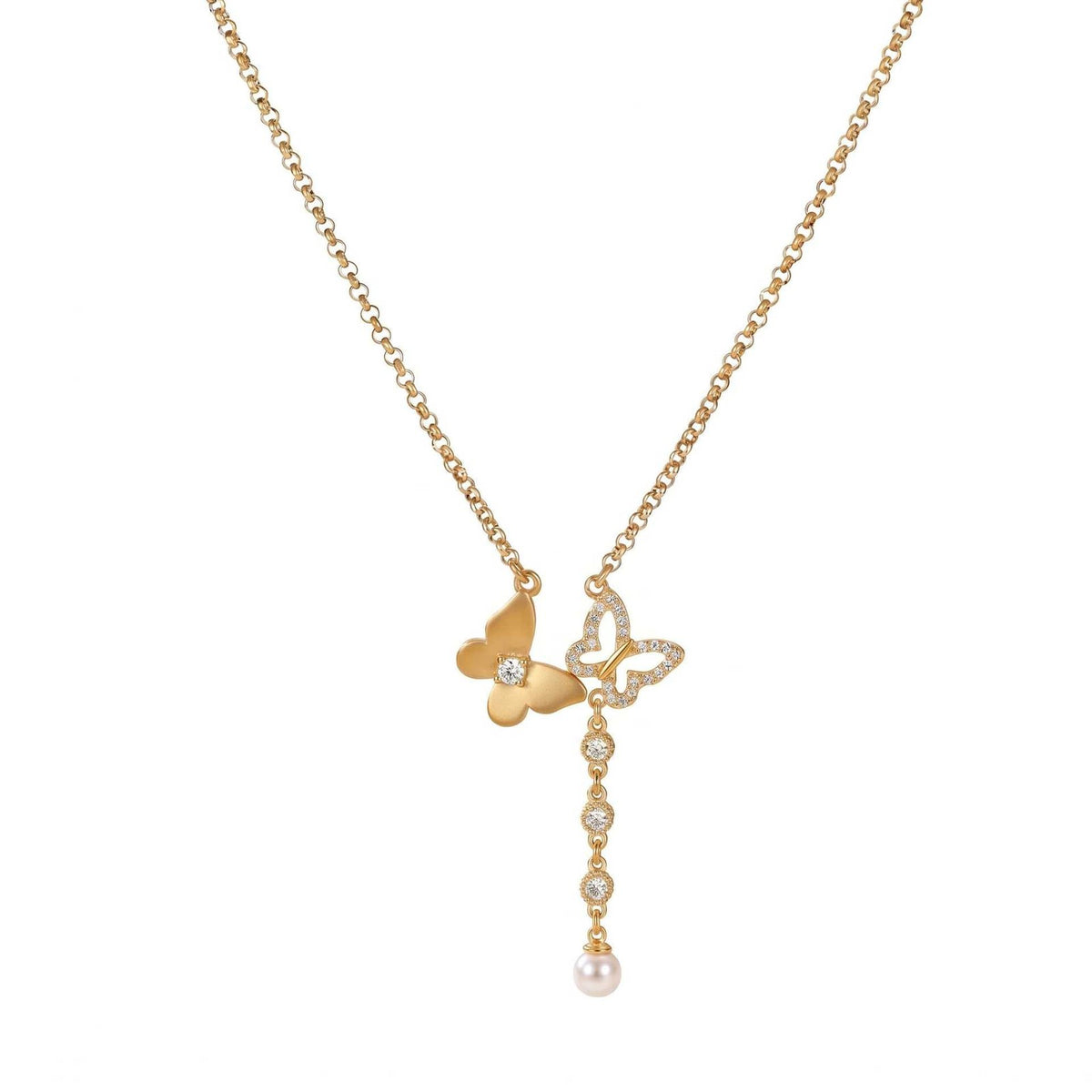 Dainty Zircon Cross Y-Necklace