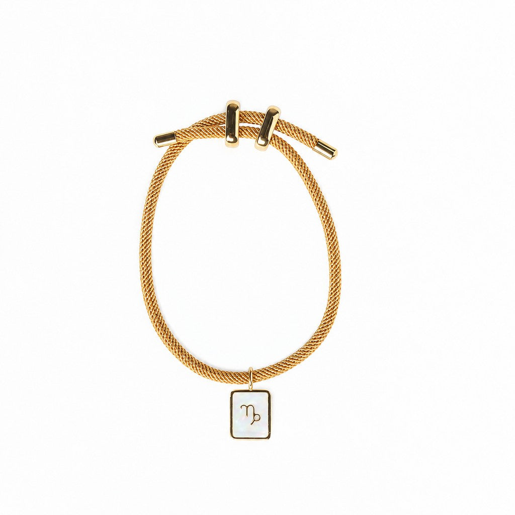 Vintage Woven Zodiac Charm Bracelet