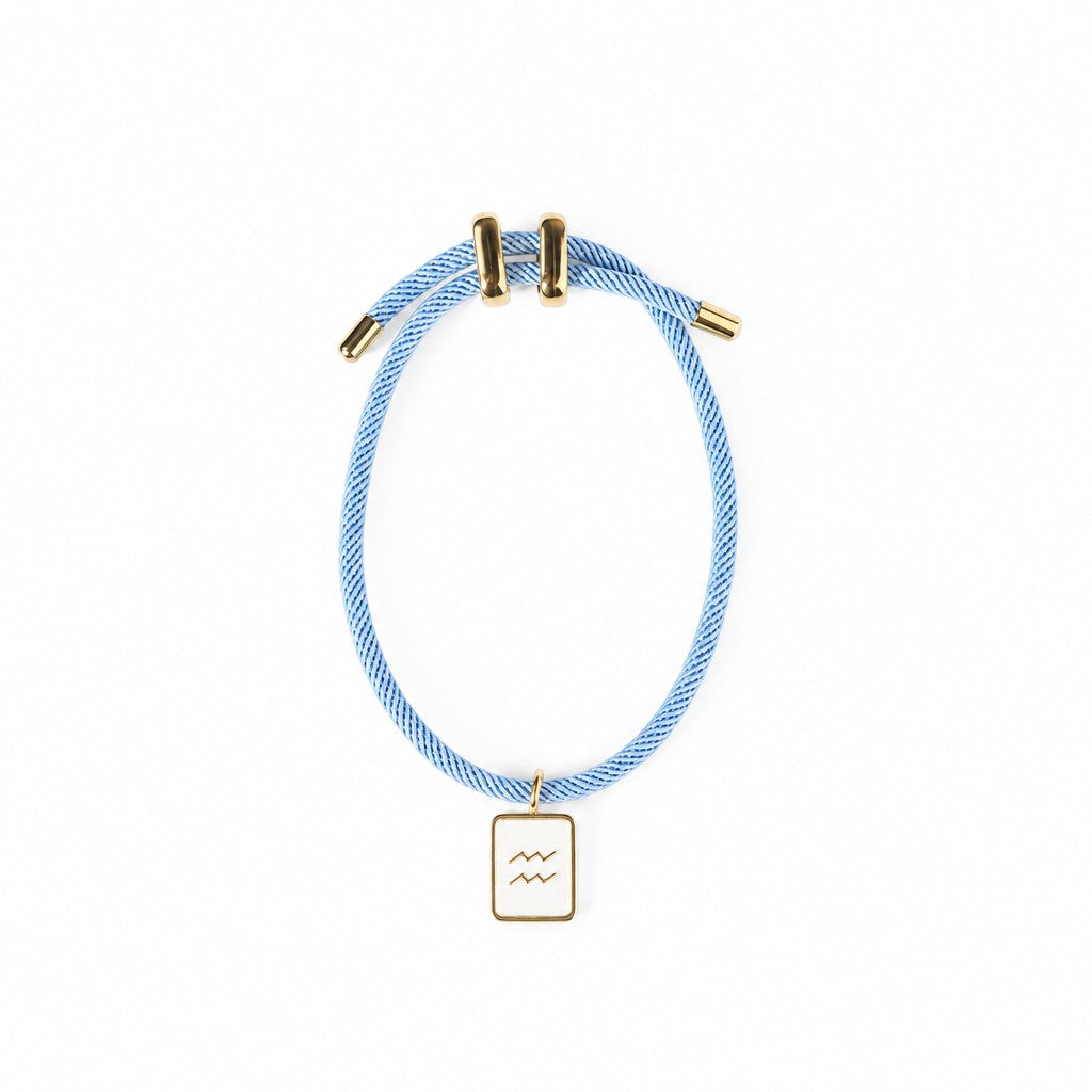 Vintage Woven Zodiac Charm Bracelet