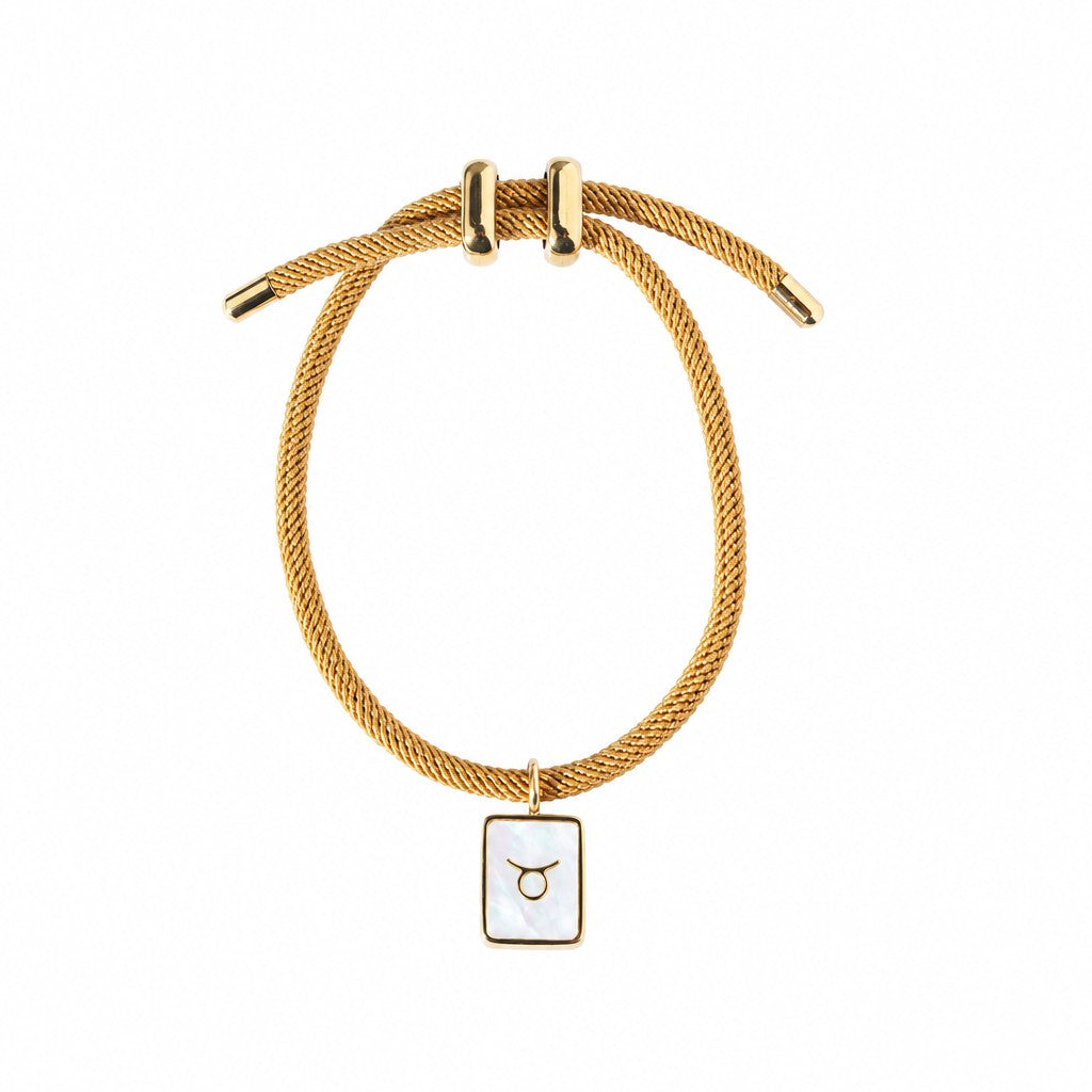 Vintage Woven Zodiac Charm Bracelet