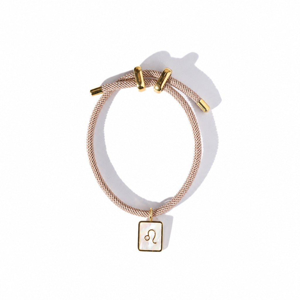 Vintage Woven Zodiac Charm Bracelet