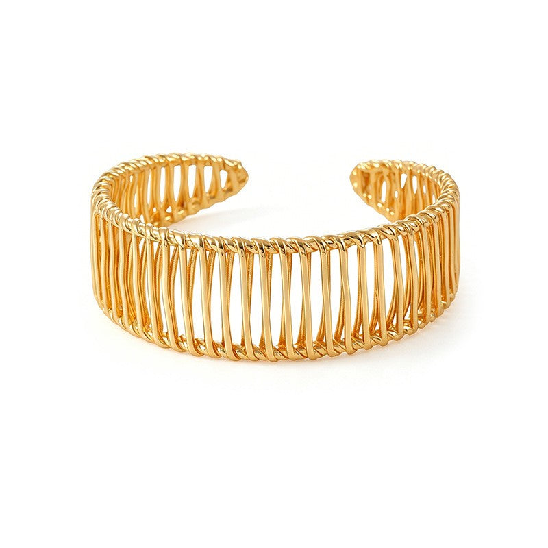 Boho Mixed Wire Cuff Bracelet Set
